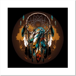 Native American Dreamcatcher Indian Design Posters and Art